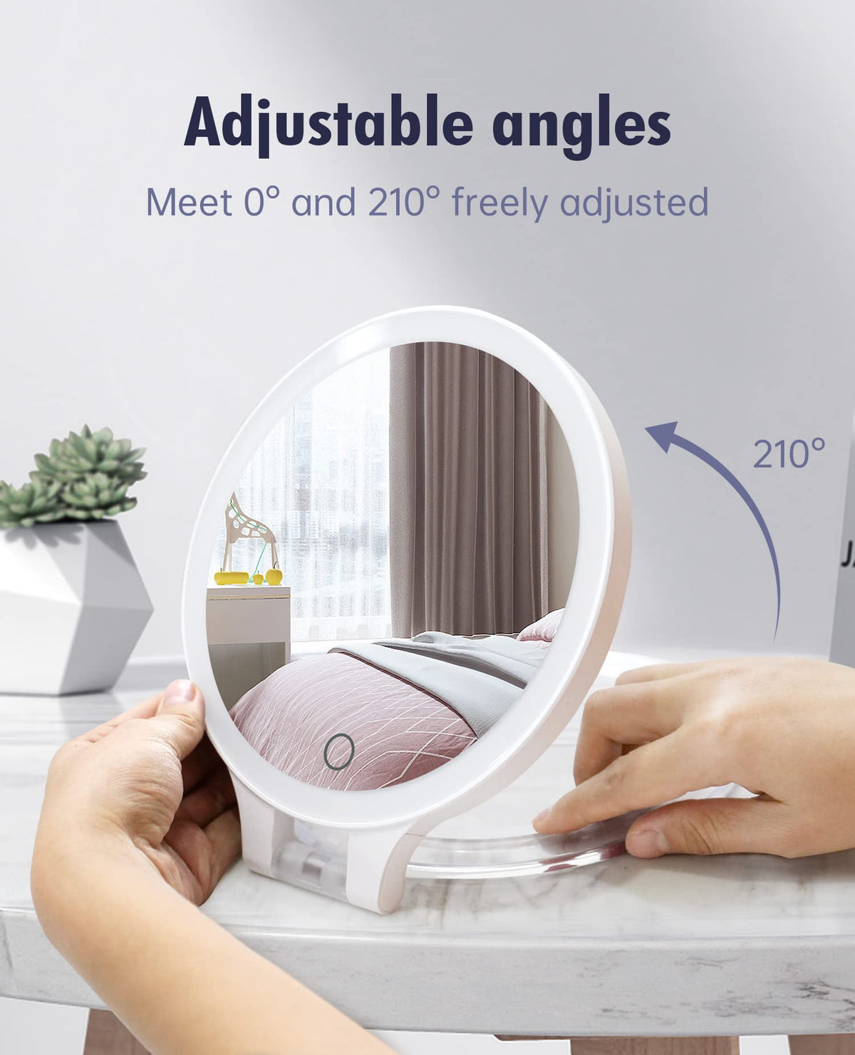 FASCINATE versatile grooming tool ideal for makeup, shaving, and skincare checks.