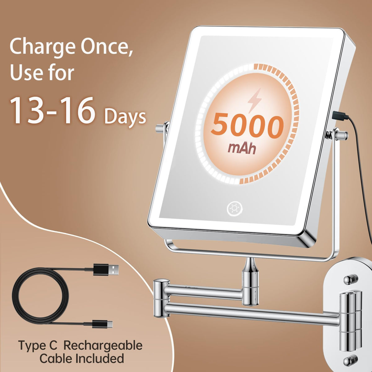 FASCINATE 1X/30X magnification helps precision for eye makeup.