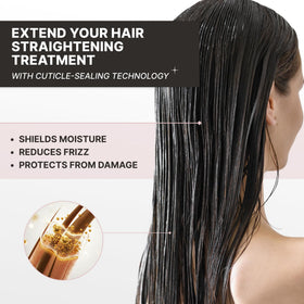 Fashion Gold Hair Mask texture swatch reveals creamy, non-greasy formula.