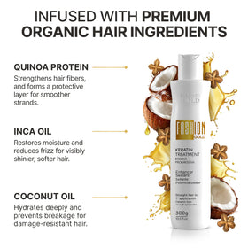 Fashion Gold keratin treatment steps guide easy at-home application.