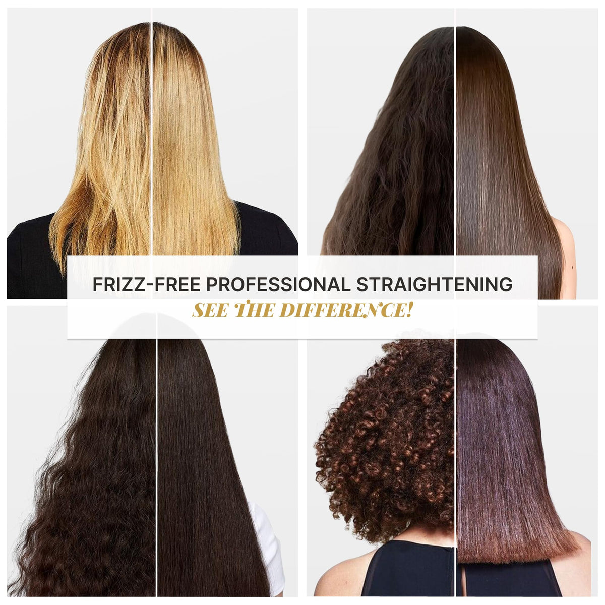 Fashion Gold keratin hair finish shine after treatment.
