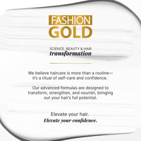 Fashion Gold Shampoo 300ml at-home salon care protects straightened texture.