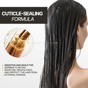 Fashion Gold Shampoo 300ml color-safe formula preserves vibrancy for color-treated hair.