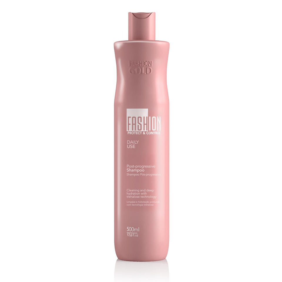 Fashion Gold Shampoo bottle 500ml for salon-like home care.