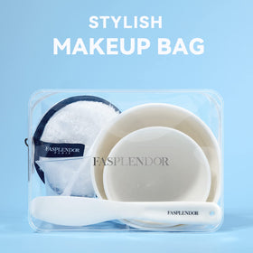 fasplendor makeup bag with remover pad for tidy storage