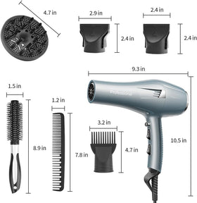 Faszin Ionic Salon Hair Dryer professional-accessories enable versatile finishes for curly and straight hair.