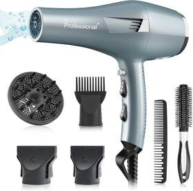 Faszin Ionic Salon Hair Dryer with diffuser for frizz control and even heat distribution.