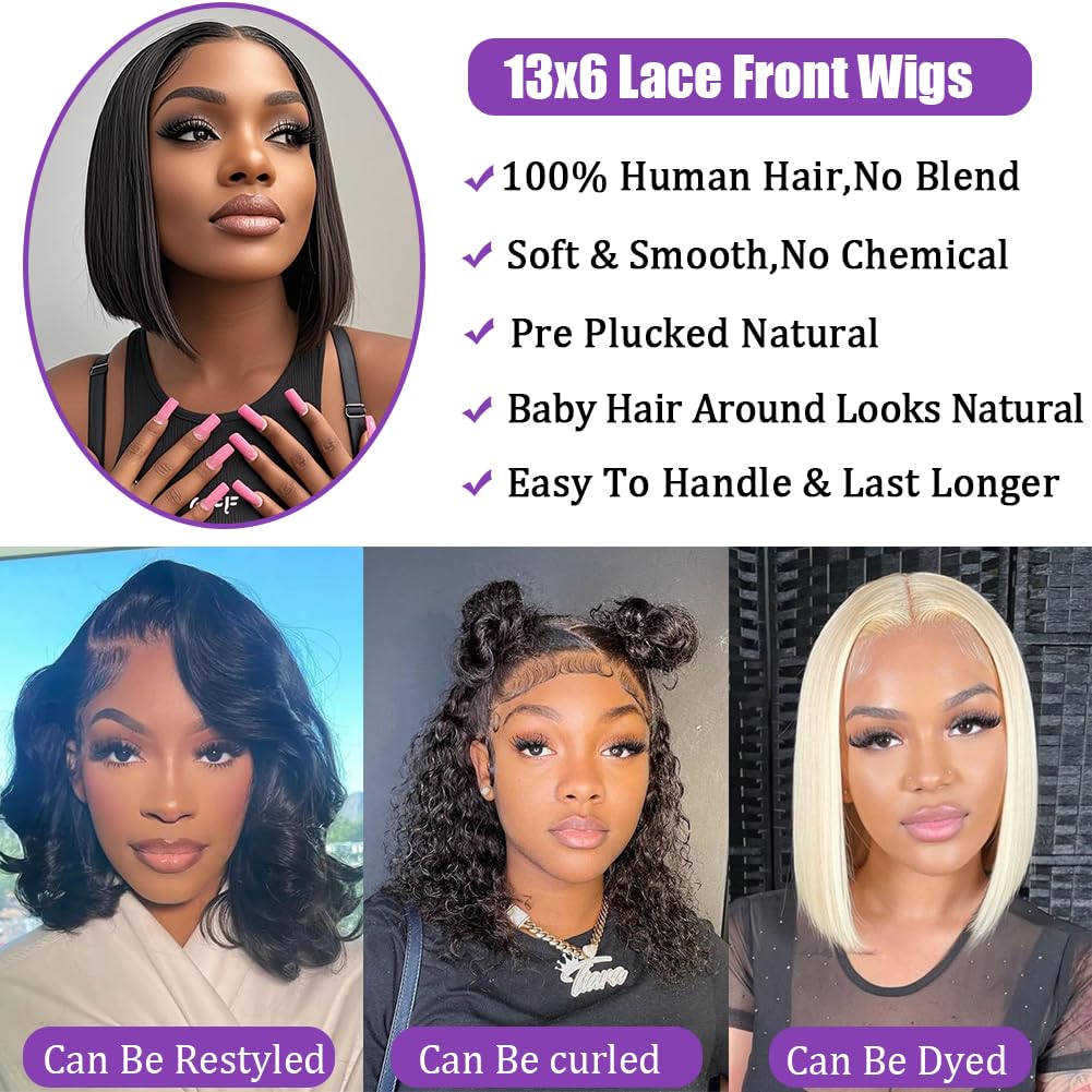 FATIAO bob wig with adjustable elastic band for secure fit