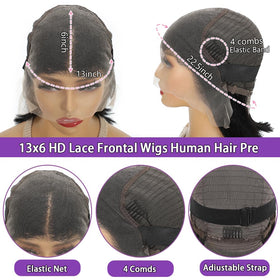 FATIAO glueless lace front wig with adjustable band for easy wear