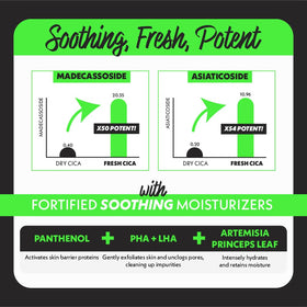 Fation NOSCA9 absorption swatch application captures soothing effect in seconds