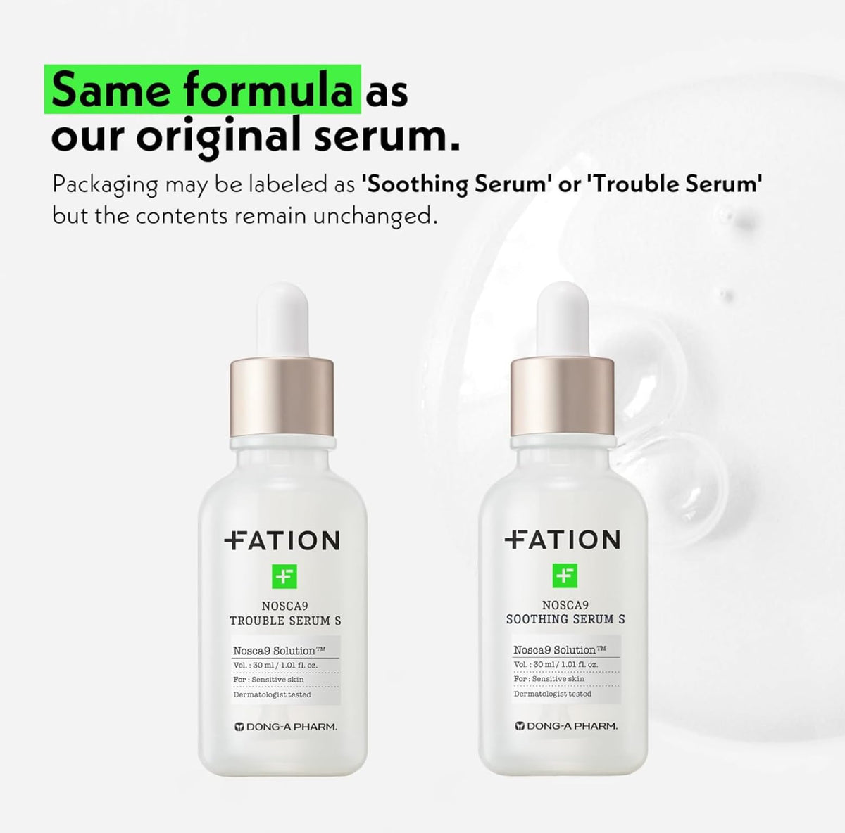 Fation NOSCA9 serum pump enables easy, controlled application.