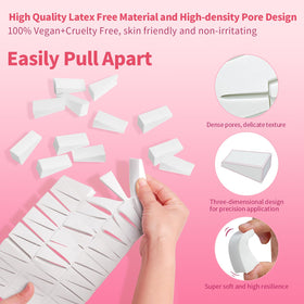 Fauxomor dry-use sponge delivers precise, even powder application.