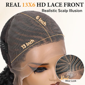 FAVE pre-braided cornrow base for easy protective styling.