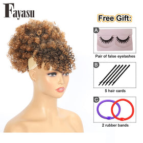 Fayasu Afro Puff breathable cap close-up emphasizes light comfort.