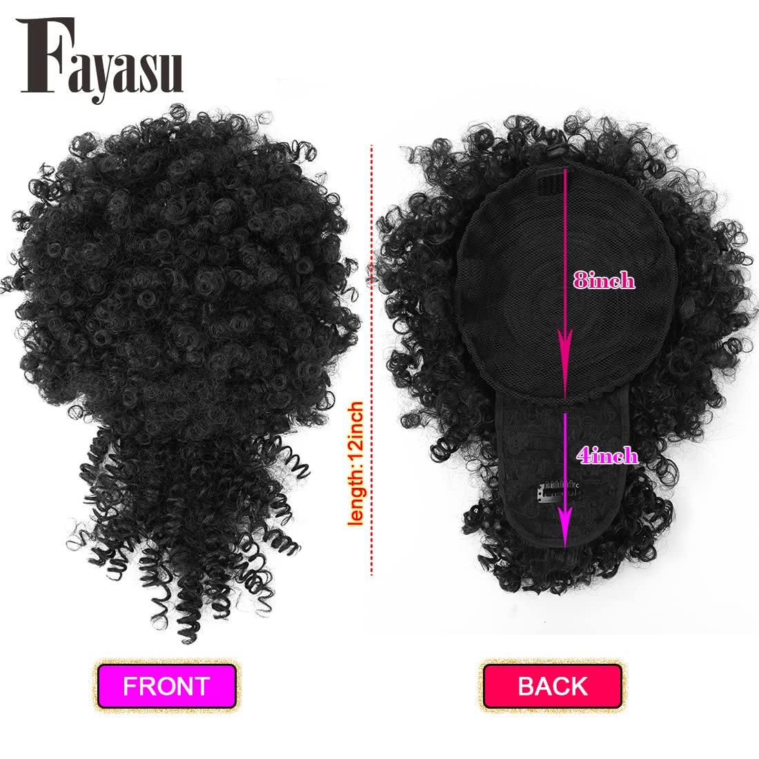 Fayasu Afro Puff adjustable cap and combs delivering secure, breathable day-long wear.
