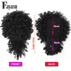 Fayasu Afro Puff adjustable cap and combs delivering secure, breathable day-long wear.