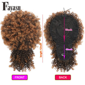 Fayasu Afro Puff with headband demonstrates versatile updo styling.