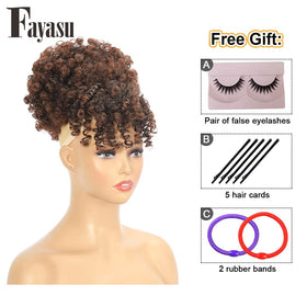 Fayasu ponytail styling with headband option for variety.