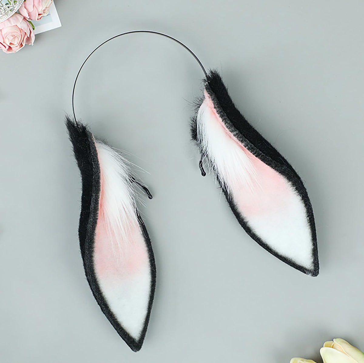 Faylay bunny ears with plush faux fur for comfortable all-day wear.
