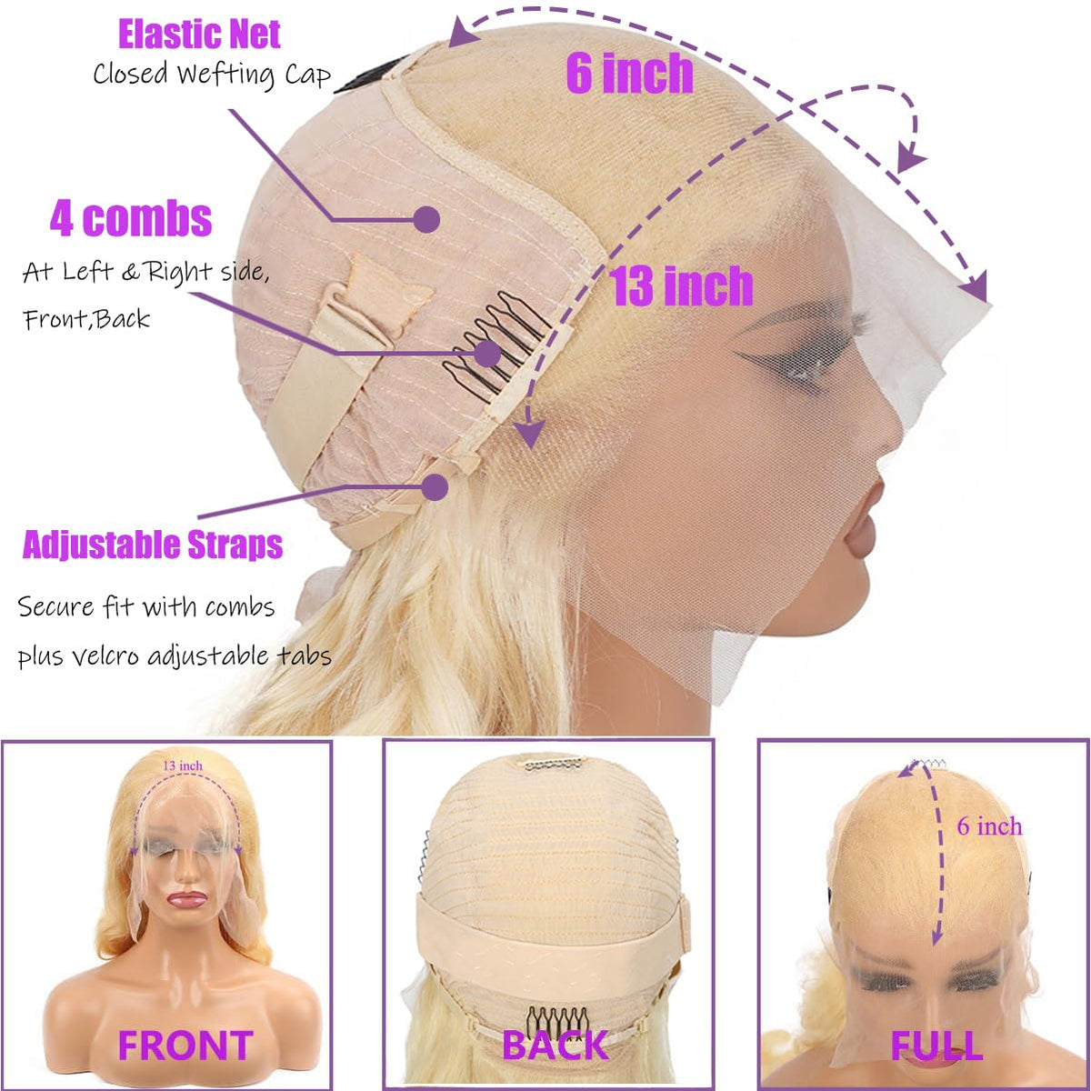 Fayniss 613 blonde wig body wave texture for effortless movement