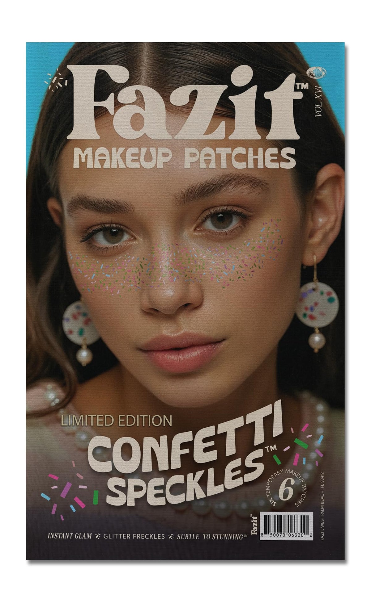 Fazit confetti speckle patches for playful glitter makeup look at events