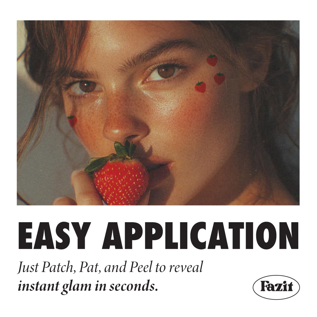 Fazit Glow-Up Makeup Patches Face Adhesive for quick shimmer during outings.