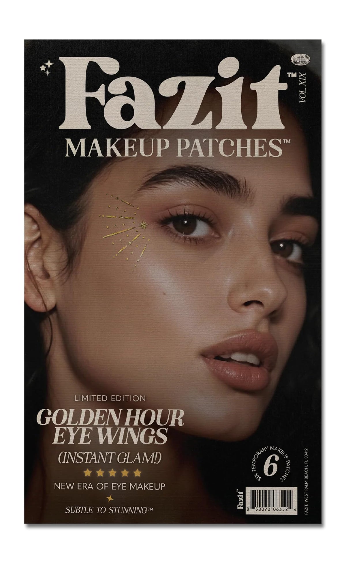 Fazit golden hour eye speckle patch for a sparkling festival makeup look