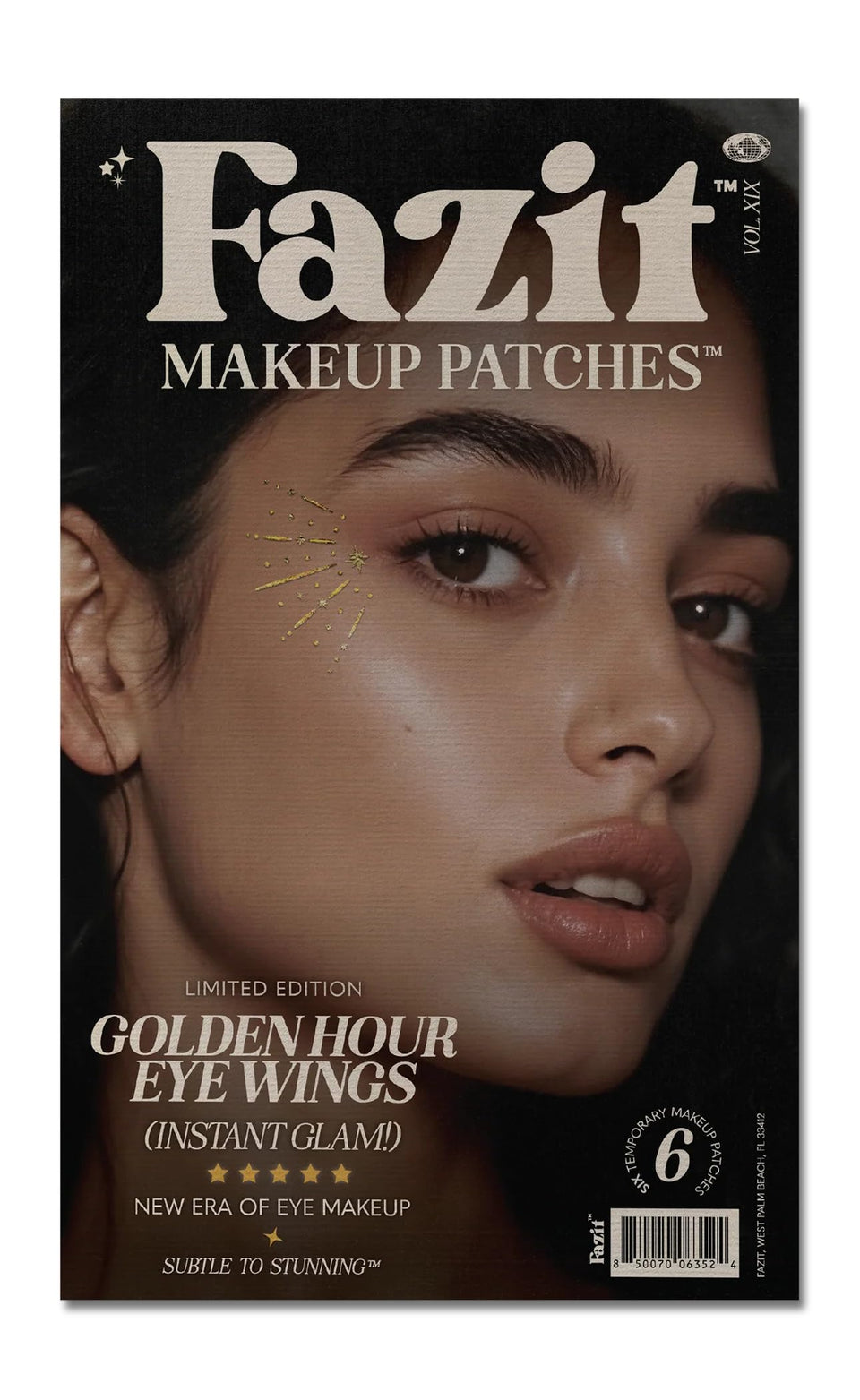 Fazit golden hour eye speckle patch for a sparkling festival makeup look