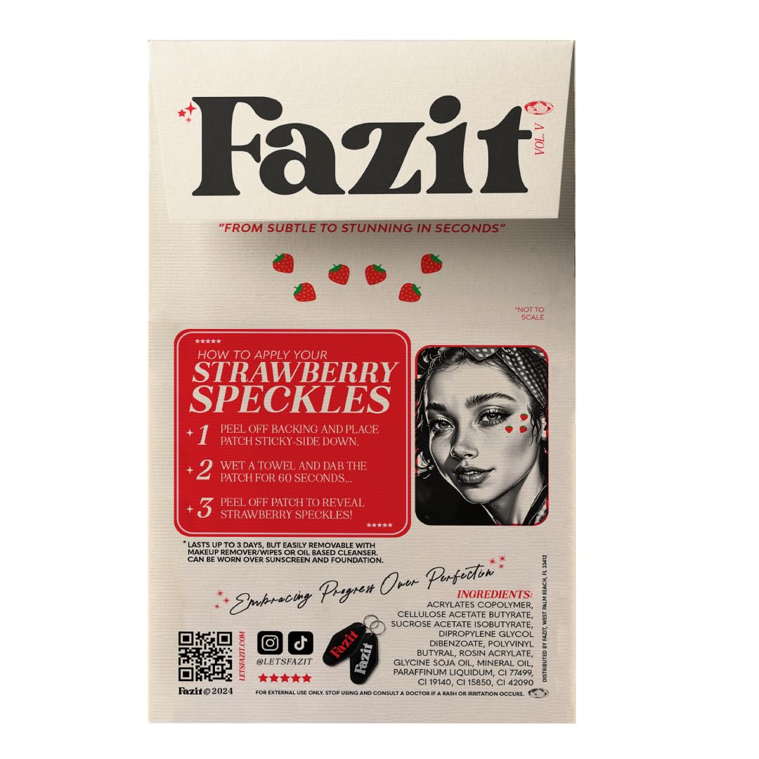 Fazit Makeup Patches Glitter Dots on Cheek add festive sparkle for photos.