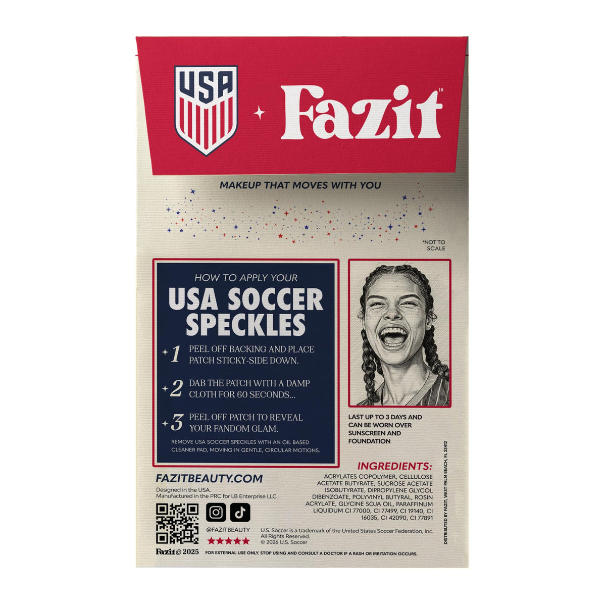 Fazit makeup patches glitter texture close-up for bold, light-catching coverage