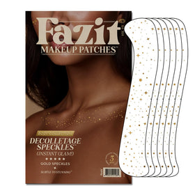 Fazit makeup patches gold speckles add radiant sparkle to collarbone area