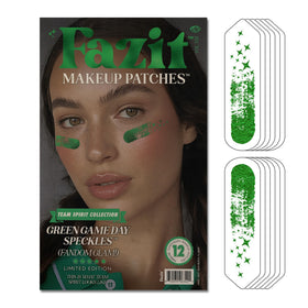 Fazit makeup patches Green Game Day speckles add glittery highlight for bold looks