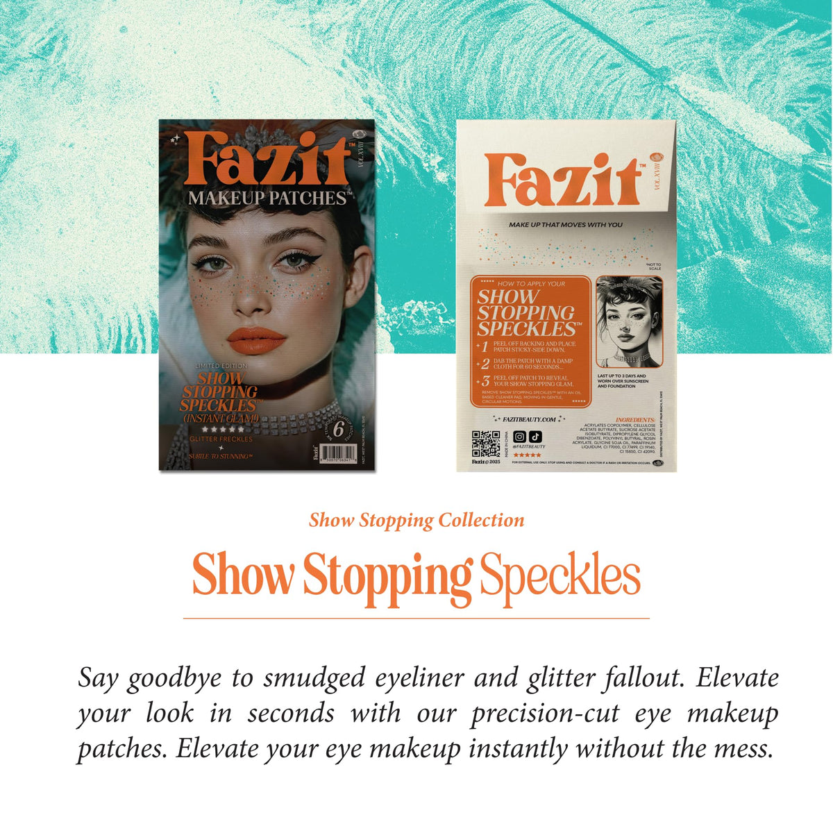 Fazit Makeup Patches long-lasting speckles maintain glow from morning to night.