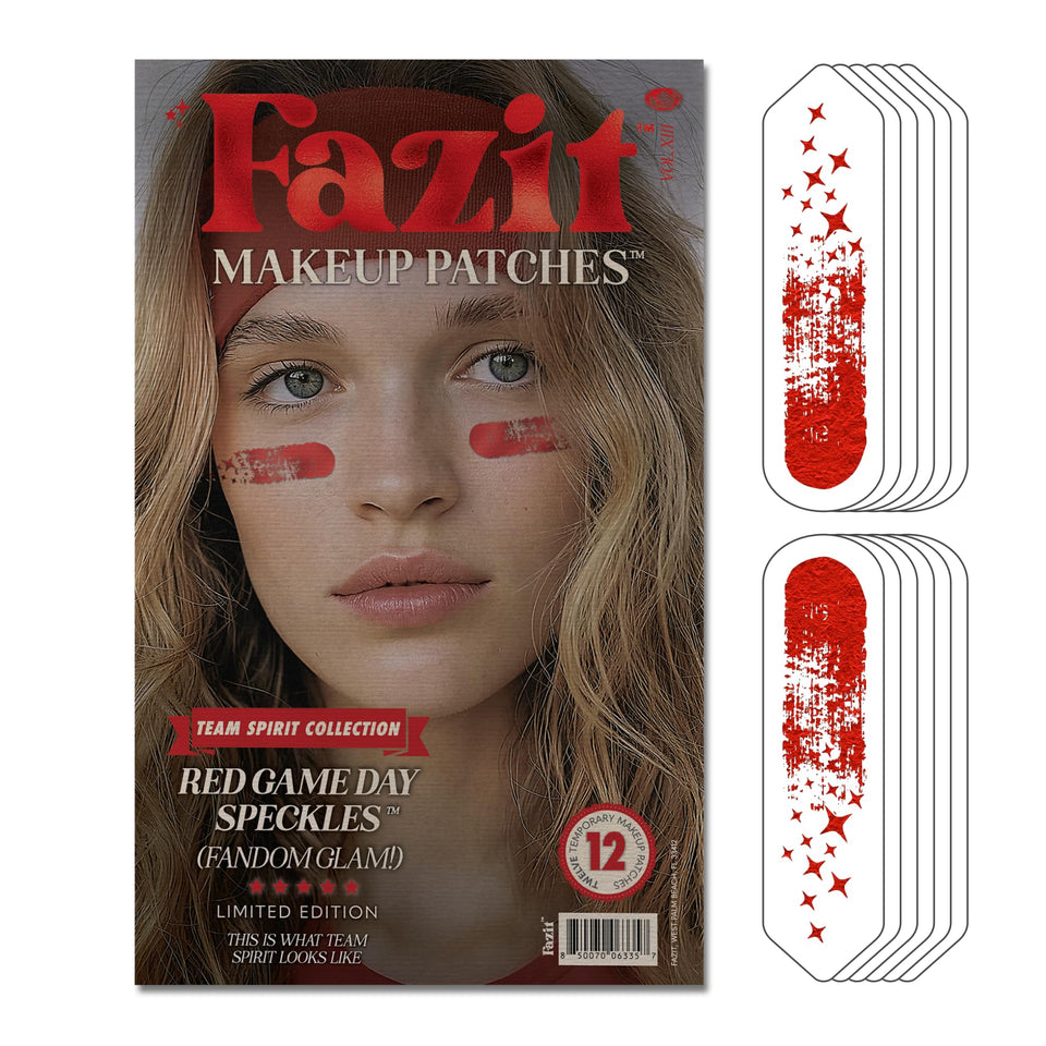 Fazit Makeup Patches red game day speckles add bold decorative accents.