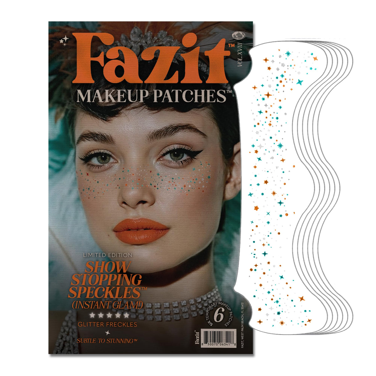Fazit Makeup Patches show-stopping speckles add playful shimmer to your look.