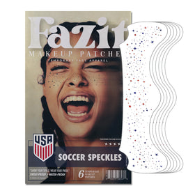 Fazit makeup patches with US soccer speckles add playful glow to your look