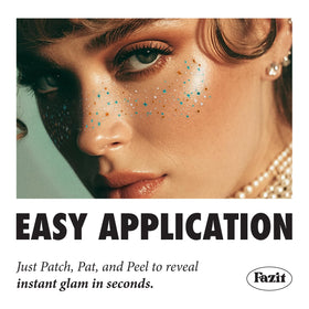 Fazit Makeup Patches waterproof speckles stay put during swims and workouts.