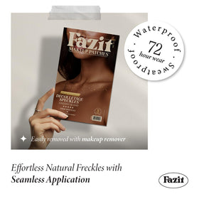 Fazit makeup patches worn during the day provide subtle shimmer that lasts