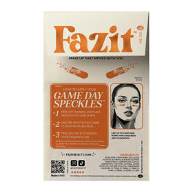 Fazit orange game day speckle patches pack shot shows six easy to use glitter patches