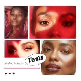Fazit Sweetheart Eye Speckles patch festival look adds playful glitter