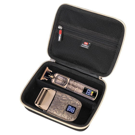 Case only demonstrates protective shell for grooming devices