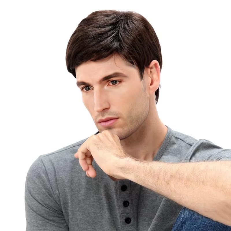 FCHW-wig brown color provides seamless everyday styling for men