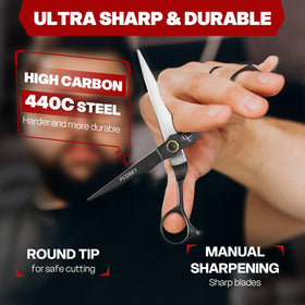 Fcoget 31 tooth thinning shears for natural layered blends