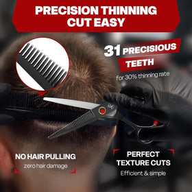 Fcoget ergonomic hair scissors with comfortable grip for long sessions