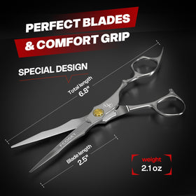  Fcoget salon and home use hair cutting scissors ideal for versatile trims at barber or home.