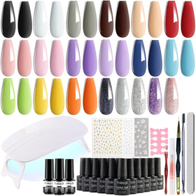Fcozpjk gel nail polish set packaging for easy home manicures.