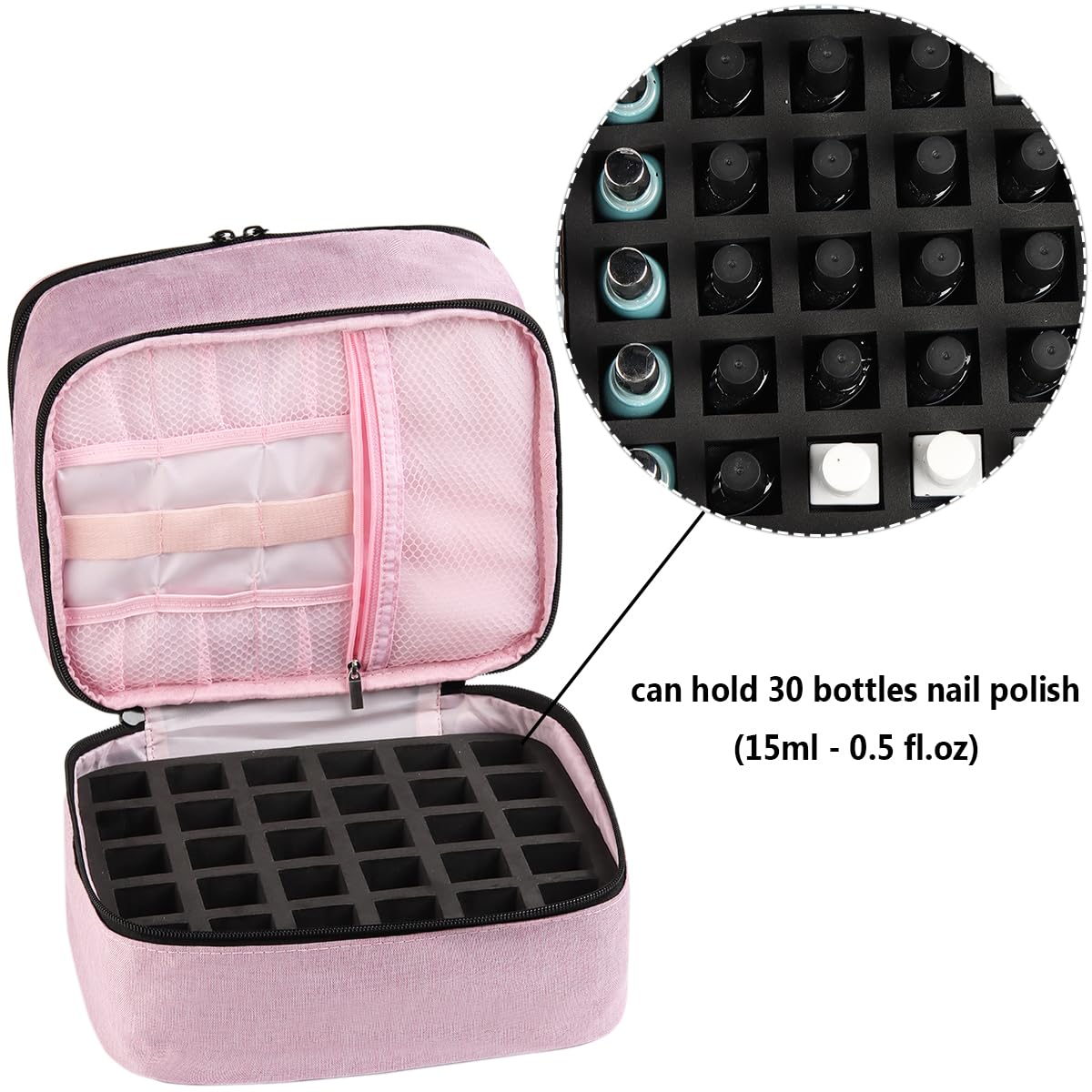 Fcozpjk manicure lamp dryer pocket keeps cords organized.
