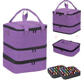 FCQQYWZ large nail polish organizer keeps 84+ bottles neatly organized.
