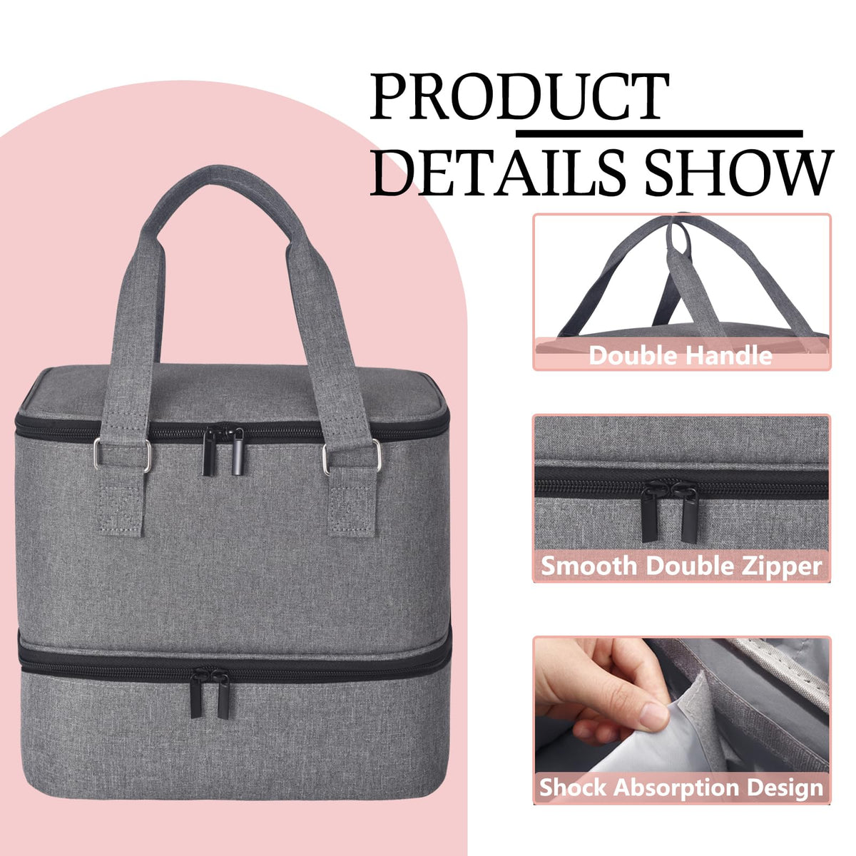 FCQQYWZ Nail Lamp in Case demonstrates integrated storage for equipment