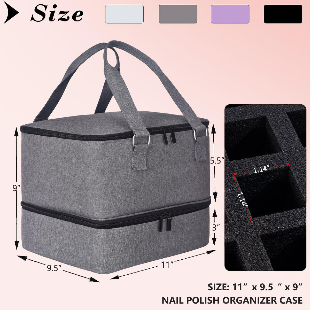 FCQQYWZ Nail Polish Accessories Compartment keeps manicure tools organized